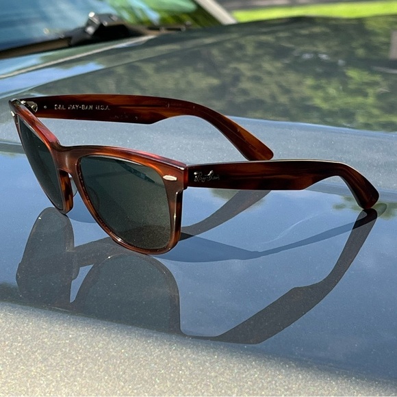 RARE VTG RAY BAN B & L WAYFARER II Tortoise Shell G15 Lens USA Sunglasses OS - Picture 10 of 16